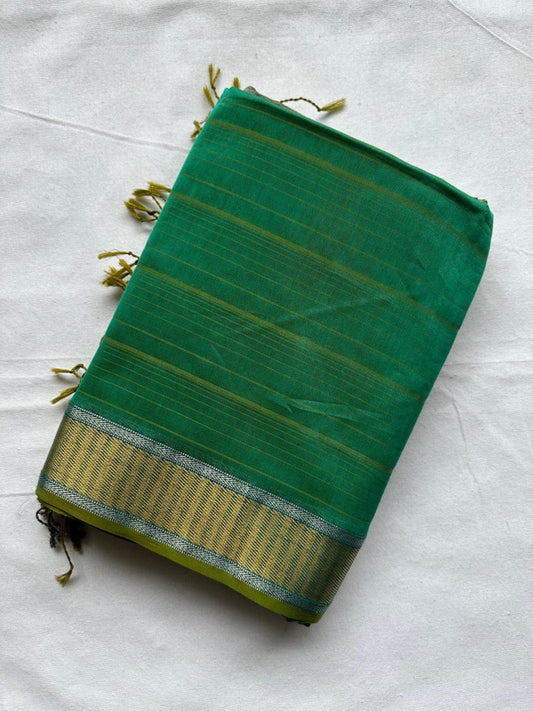 Anguri Silk Cotton Maheshwari Saree - Libas Handloom