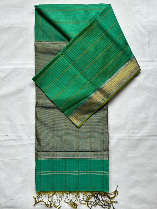 Anguri Silk Cotton Maheshwari Saree - Libas Handloom