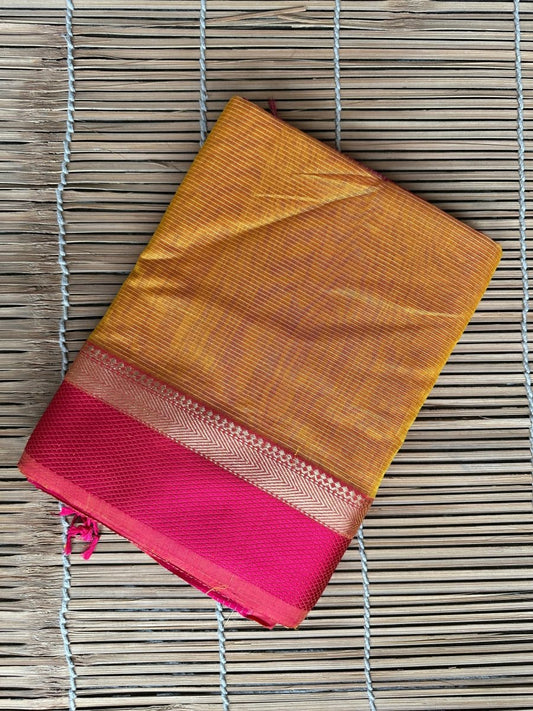 Half Tiussue Maheshwari Saree - Libas Handloom